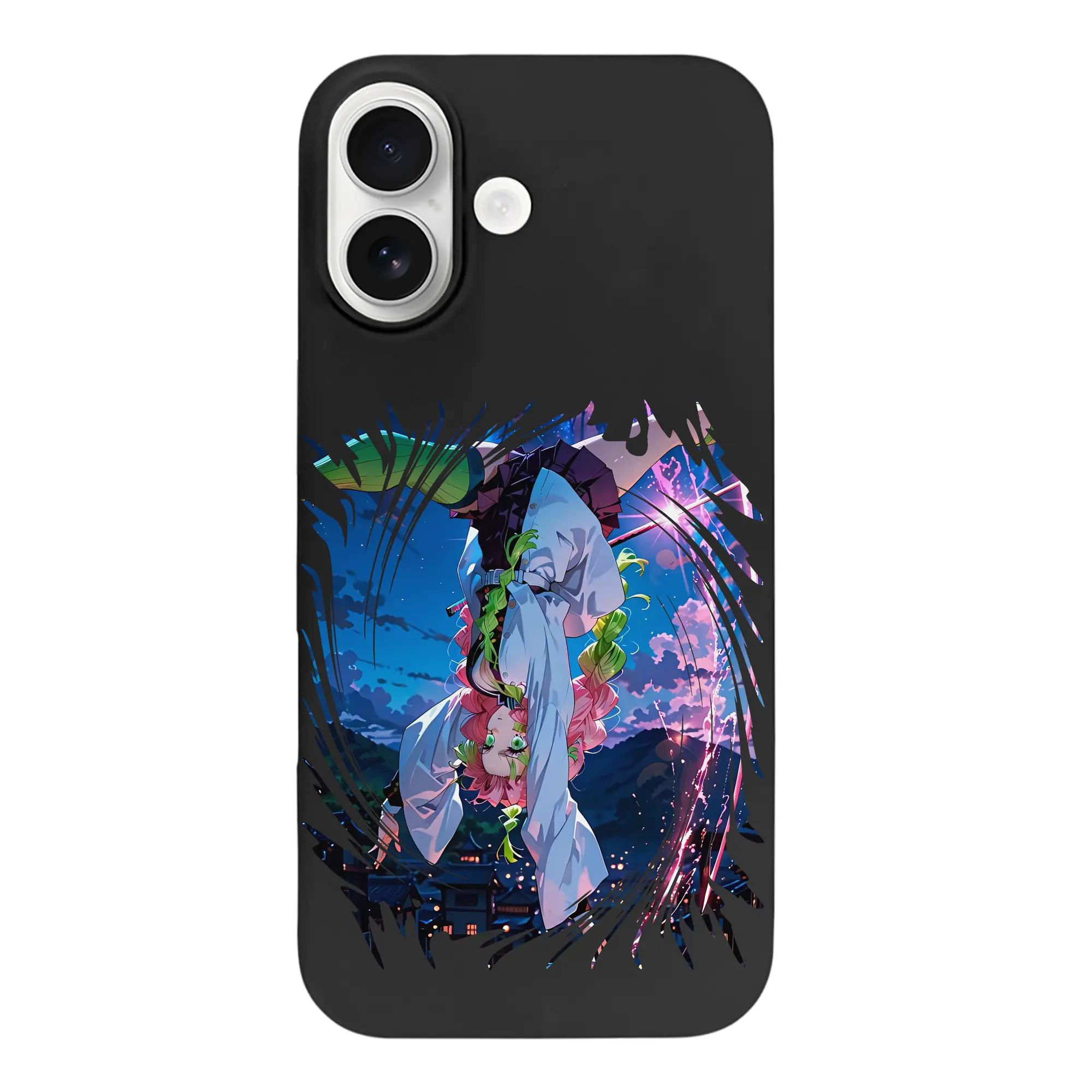 鬼滅の刃 グッズ,甘露寺 蜜璃 - iPhone 17 シリーズ シリコンケース 薄型 耐衝撃 指紋防止 ソフトタッチカバー 精密フィット 傷防止 保護ケース iPhone 17/17 Air/17 Pro/17 Pro Max 対応